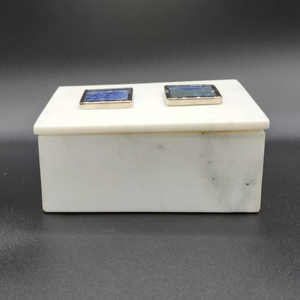 Unique Handmade Marble and Agate Jewelry Box